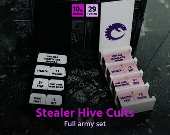 Stealer Hive Cult army set for Warhammer 40k (29 tokens) 10th edition