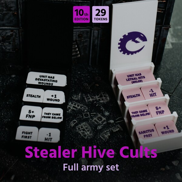 Stealer Hive Kult Armee-Set für Warhammer 40k (29 Tokens).