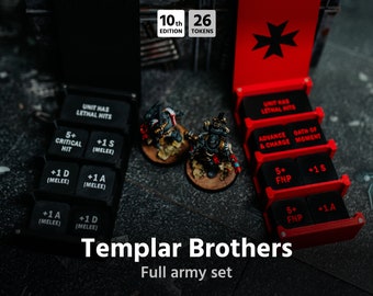 Templar Brothers army set for Warhammer 40k (26 tokens) 10th edition