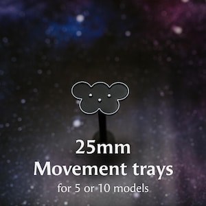 25mm Movement trays (for 5 or 10 models) - Wargaming accessory