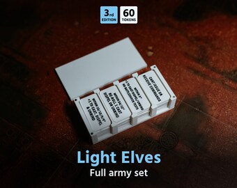 Light Elves army set for AoS (60 tokens) 3d edition