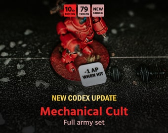 NEW CODEX Mechanical Cult army set for Warhammer 40k (79 tokens) 10th edition