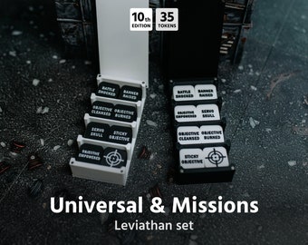 Universal & mission set for Warhammer40k (35 tokens) 10th edition