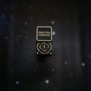 Numbered Objective Markers Set of 6 for Wargaming — 40mm with Magnetic Storage