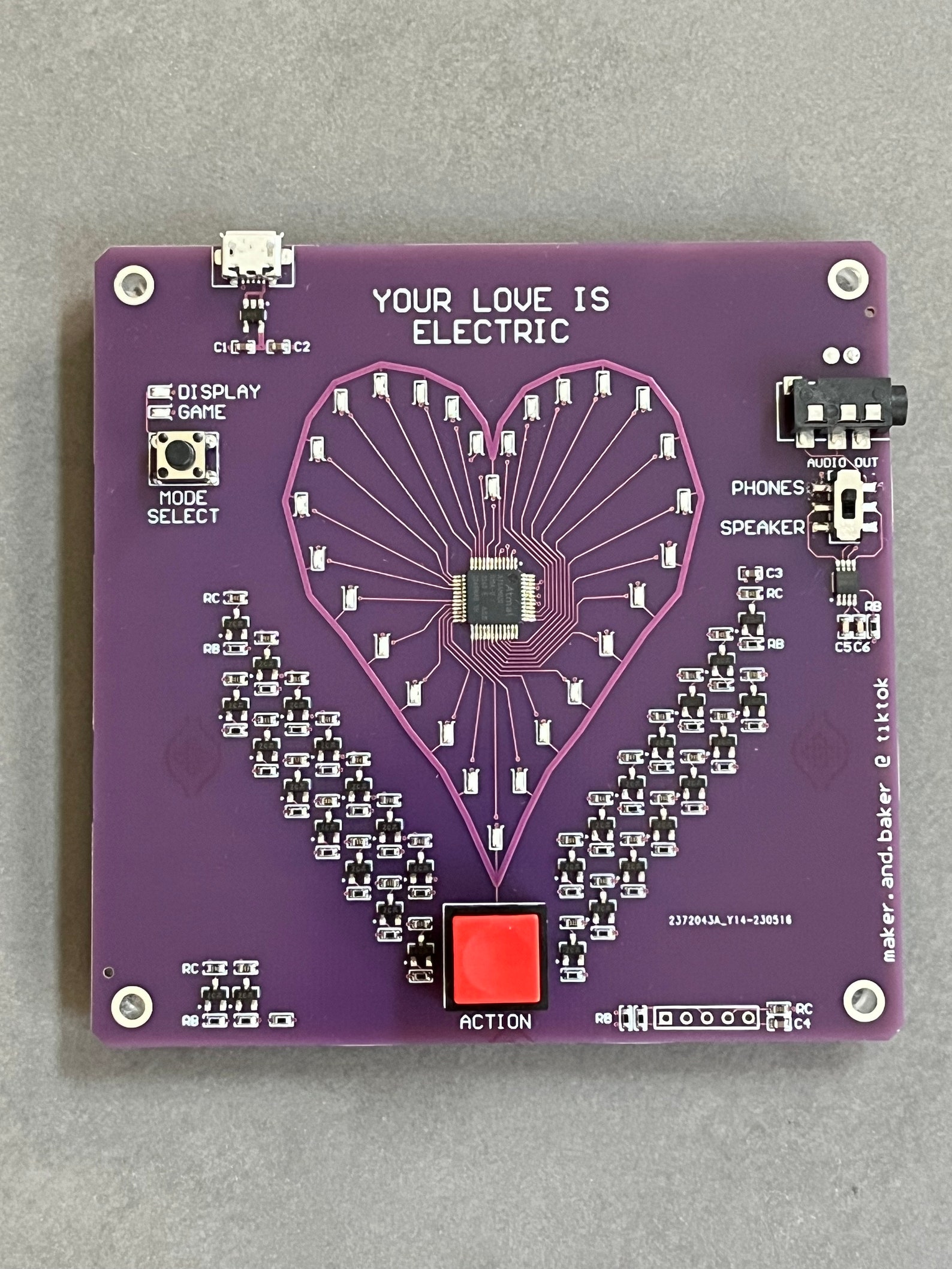 Customizable Circuit Board Arcade Game - Your Love is Electric - Etsy