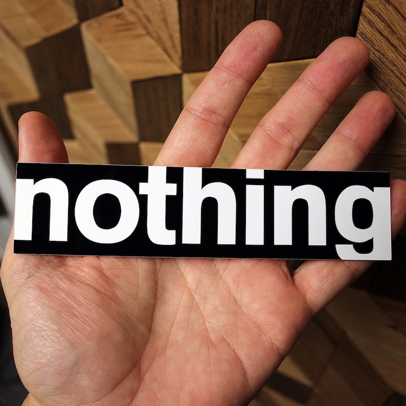 Nothing Letters Nothing Records Sticker - 6.25