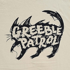 Greeble Patrol Black Cat T-Shirt - Sand (L)