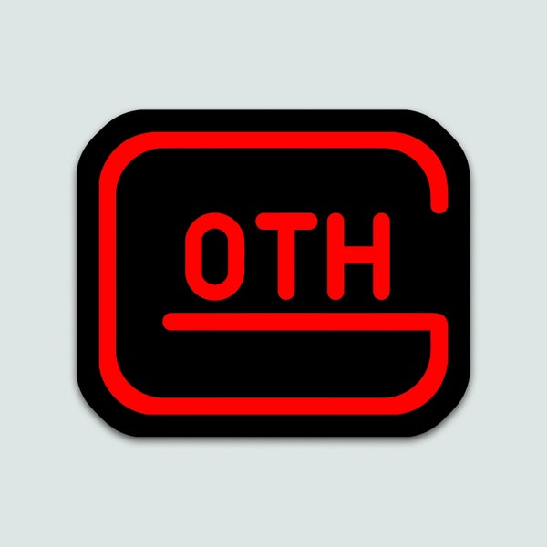 Goth Glock Styled Sticker (Set of 2) - 2" x 1.5"