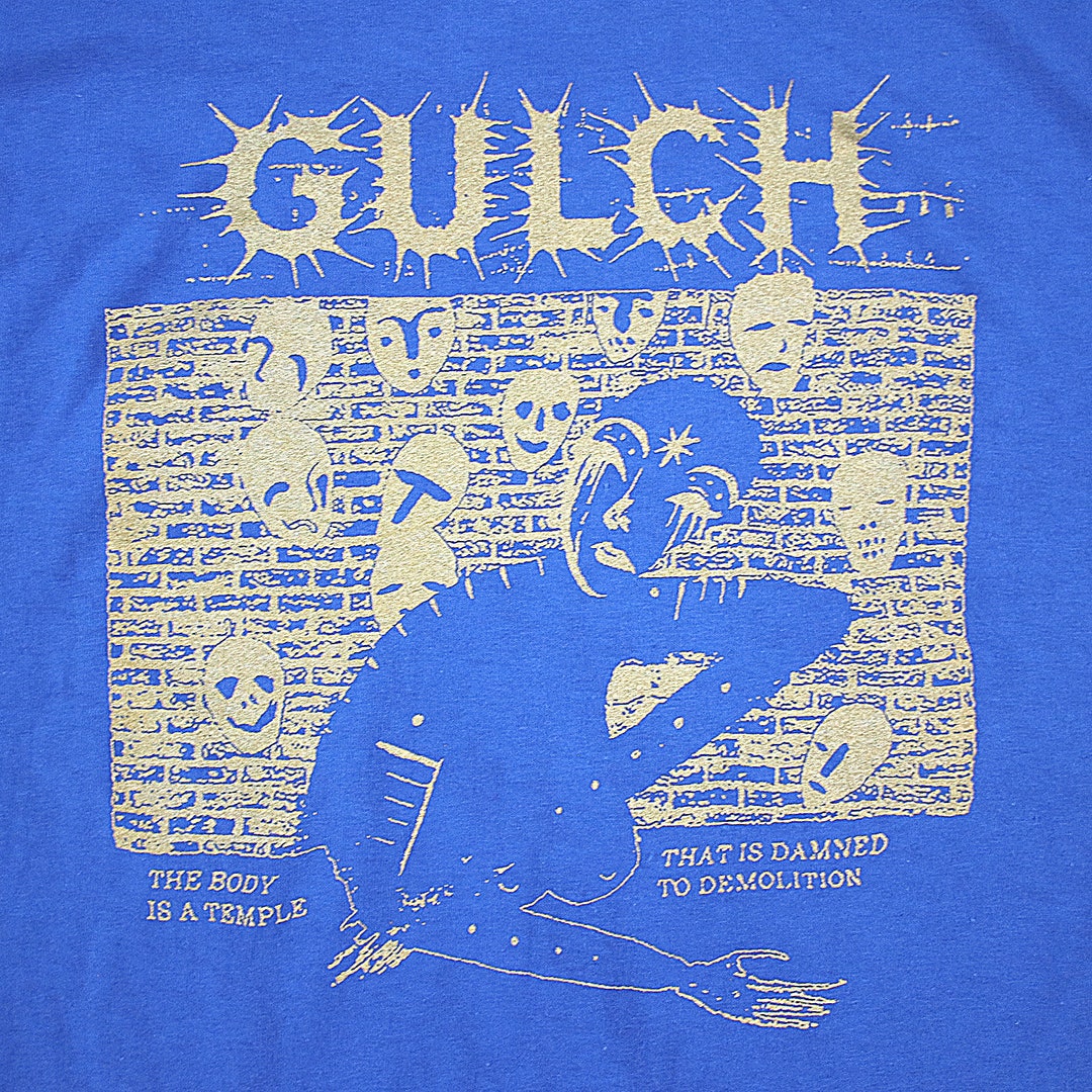 Gulch Band Tshirt pearl Gold on Royal Blue Etsy