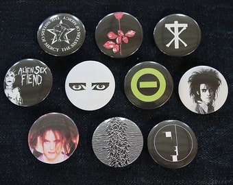 Pastel Goth Buttons, 20-1.25 Creepy Pins, Emo Buttons, Ghost, Alien,  Eyeball , Party Favor, Button, Pin, Badge, Magnet 