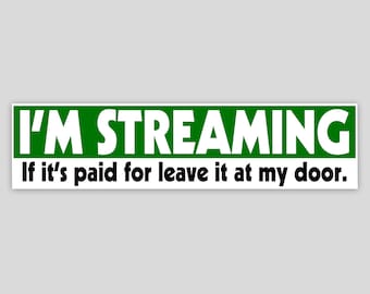 I'm Streaming - KingCobraJFS Sticker - 6.5" x 1.75"