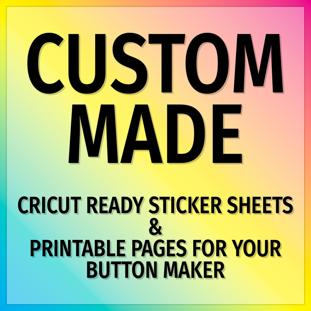 Custom Button Sticker Custom Sticker & Button Assets - Etsy