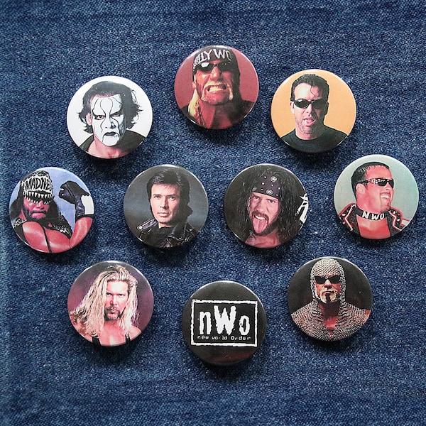 Wrestling Pins Etsy