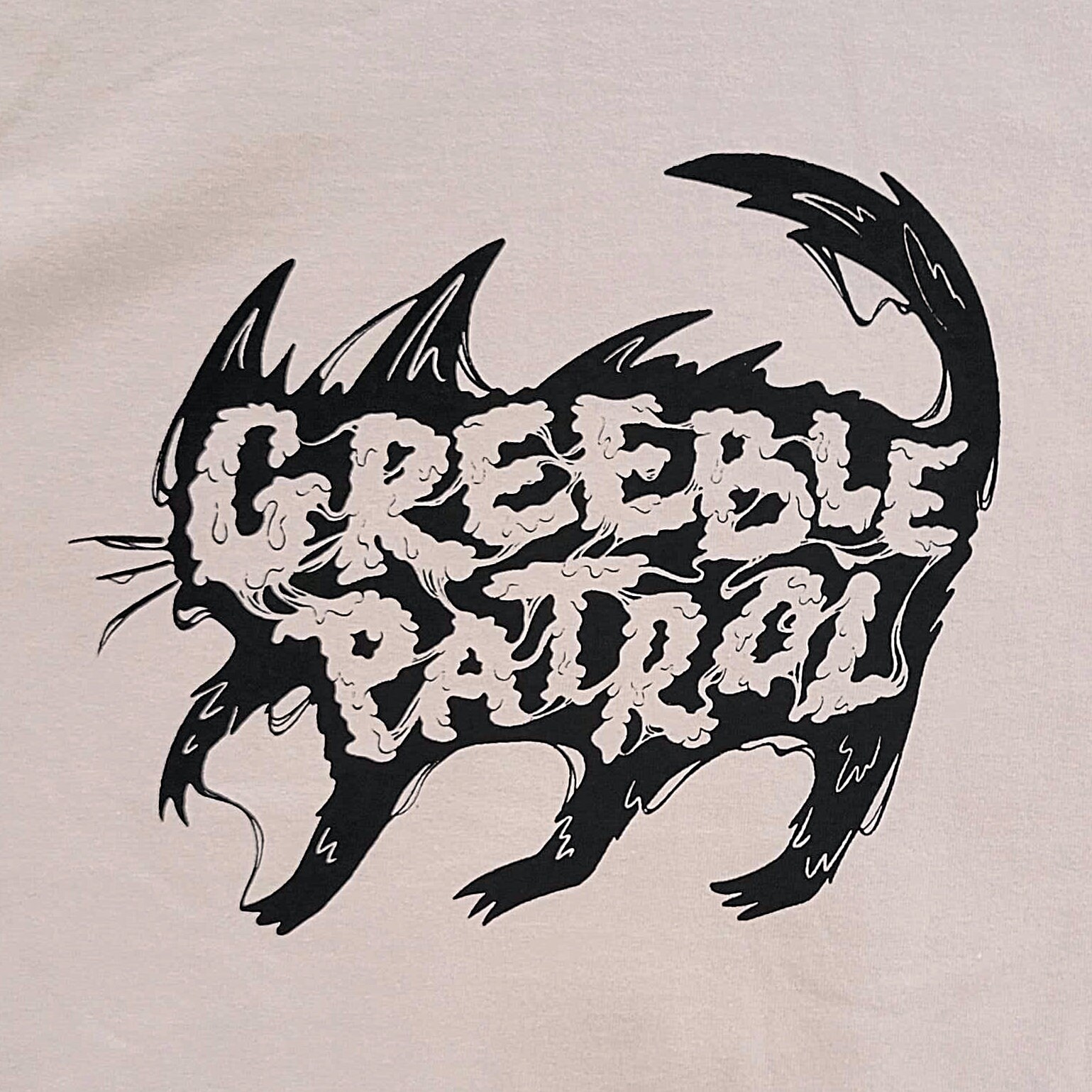 Greeble Patrol Black Cat T-shirt Beige L - Etsy