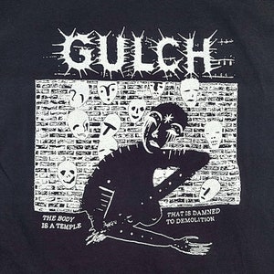 Gulch Band T shirt pearl White on Black Etsy