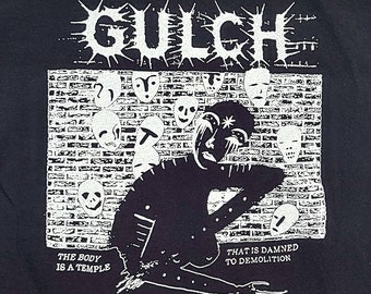 Gulch Band T-Shirt (Pearl White on Black)