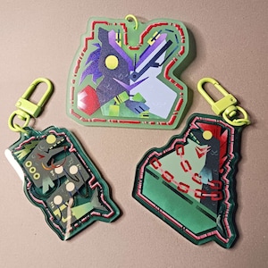 Splatoon 3 Salmon Run King Salmonids | Cohozuna | Horrorboros | Megalodontia | Acrylic Keychain