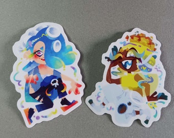 Splatoon Deep Cut Clear Transparent Stickers | Frye | Shiver