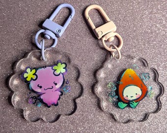 Cute Tamagotchi Acrylic Charms | Ichigotchi | Violetchi