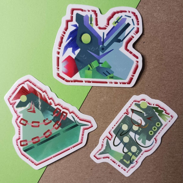 Splatoon Salmon Run King Salmonids Clear Stickers | Horrorboros | Cohozuna