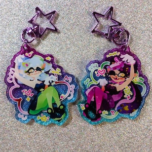 Squid Sisters Acrylic Keychain | Splatoon | Callie | Marie | 2.5 Inches