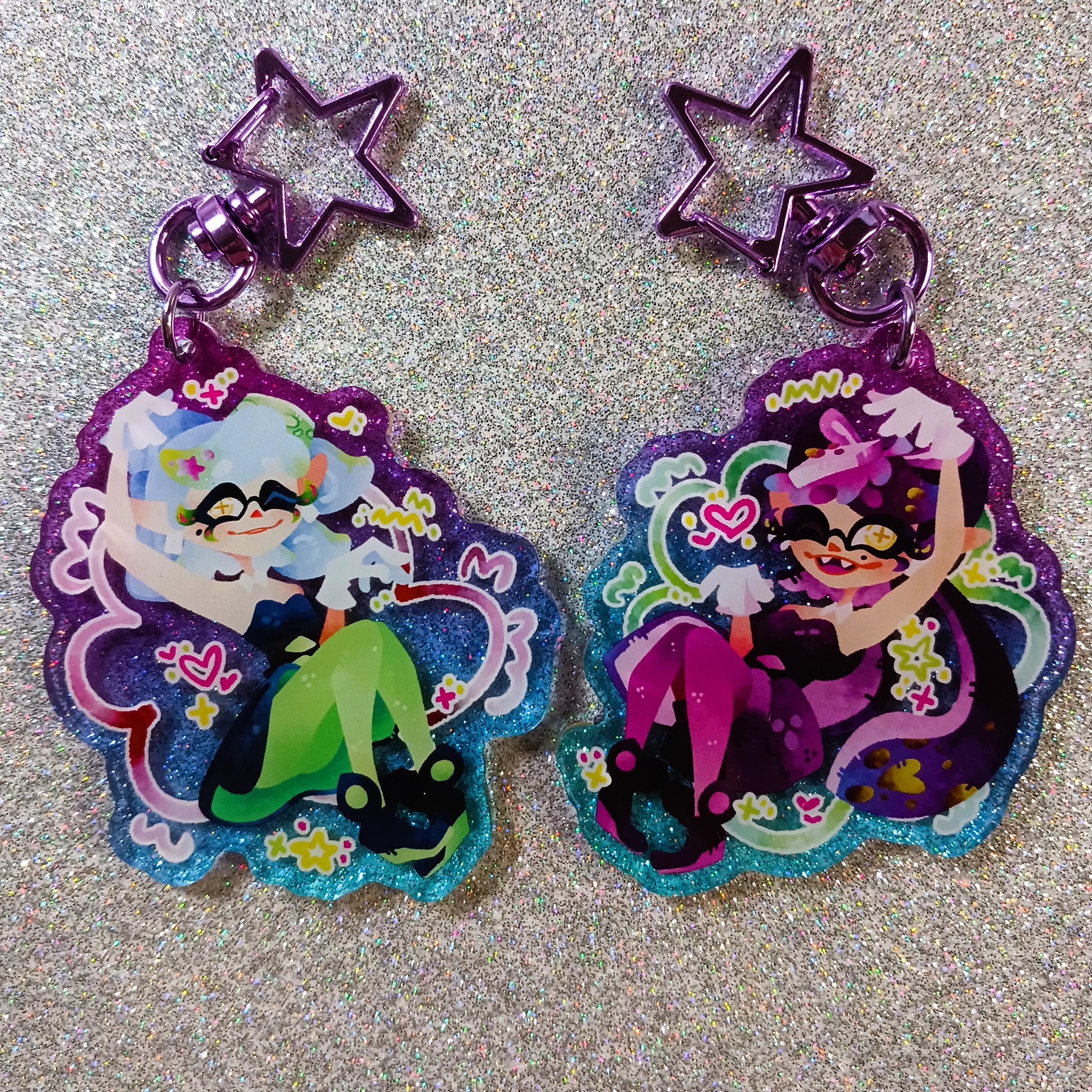 Squid Sisters Acrylic Keychain | Splatoon | Callie | Marie | 2.5 Inches