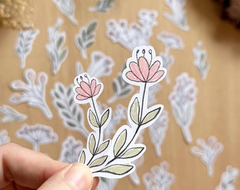 Set Die Cuts Bloom Sketch. 32 formas precortadas para Scrapbooking, Journal, Cardmaking, Junk Journal... Laura Inguz