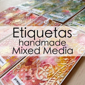 Etiquetas Handmade De Madera Rectangulares, Pack 10 Unidades