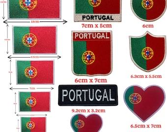 Toppa Ricamata Bandiera Del Portogallo 7,2x4,8 Cm - Termoadesiva O Da Cucire Per Calcio - 2