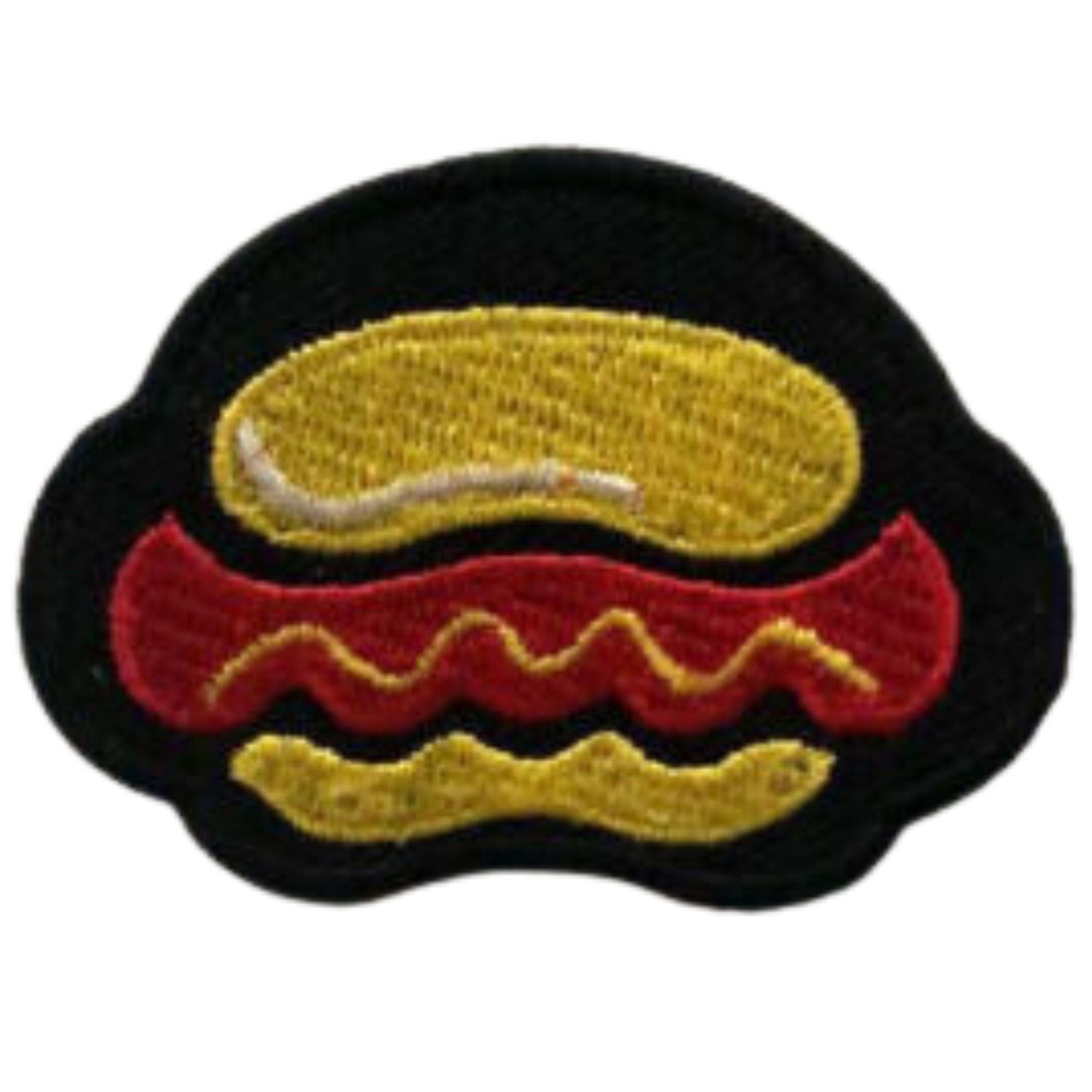 Burger Iron On Patch Children Scrapbook Embroidery Cartoon Food Applique Hamburger Hot Dog Decal Motif 6 x 5 cm | Singapore