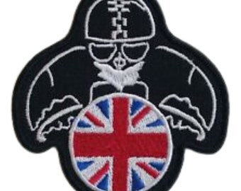 Cafe Racer Motorcycle Biker Jacket Retro Iron on Patch Embroidered Sew On Applique Badge