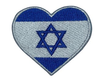 Toppa Ricamata Termoadesiva Bandiera Israele E Stella Di David – 8x8 Cm, 100% Poliestere - 3