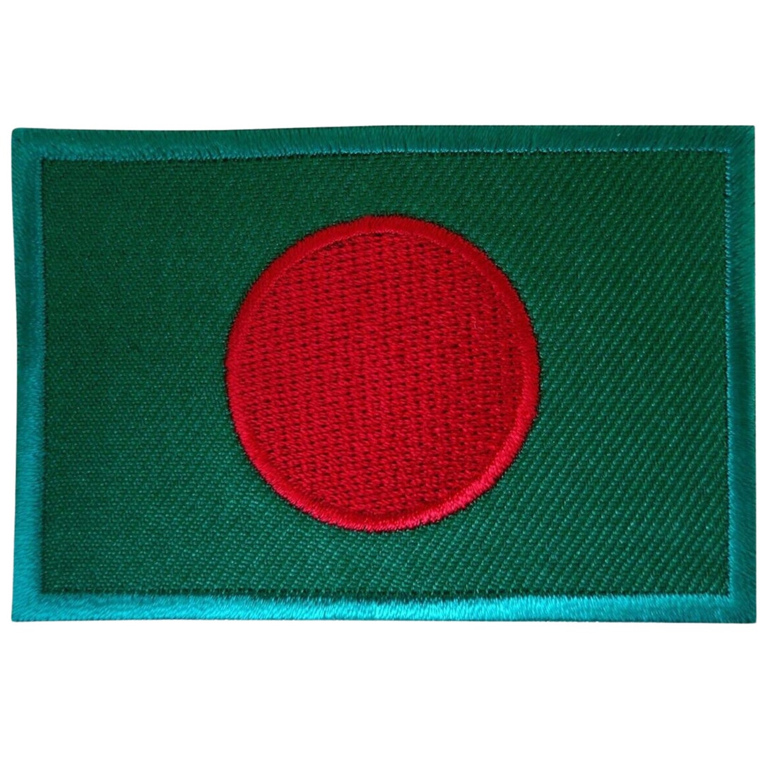 Embroidered Iron on Bangladesh Flag Patch Sew on Bangladeshi Etsy