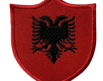 Albania International Country Shield Flag Iron On Patch Embroidered Sew On Applique Badge