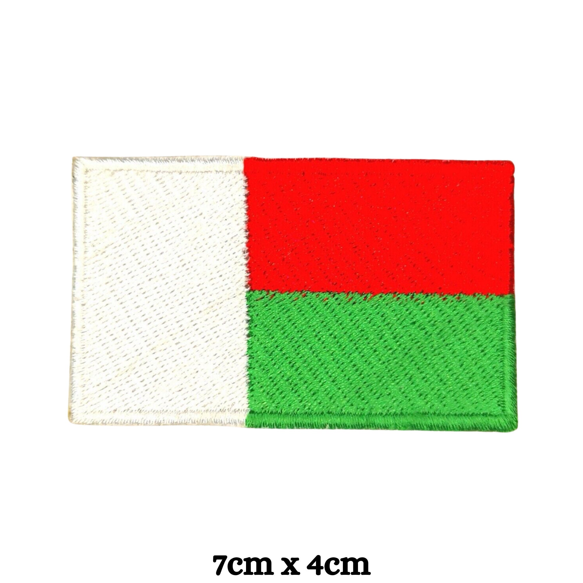 標本 Madagascar Pantelica tricolor 44mm Madagascar National Country Flag Iron on Patch Embroidered Sew on