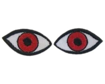 Mini parches de zombi con diseño de ojo rojo, para coser o planchar, bordados, para ropa, bolsos, chaquetas y vaqueros.