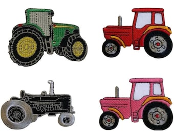 Parche termoadhesivo de tractor agrícola, bordado, para coser o planchar, para ropa, bolsos, chaquetas y vaqueros.
