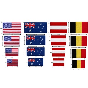 Drapeaux nationaux brodés de différentes tailles, fer à coudre, badge brodé, taille spéciale, t-shirt appliqué image 4