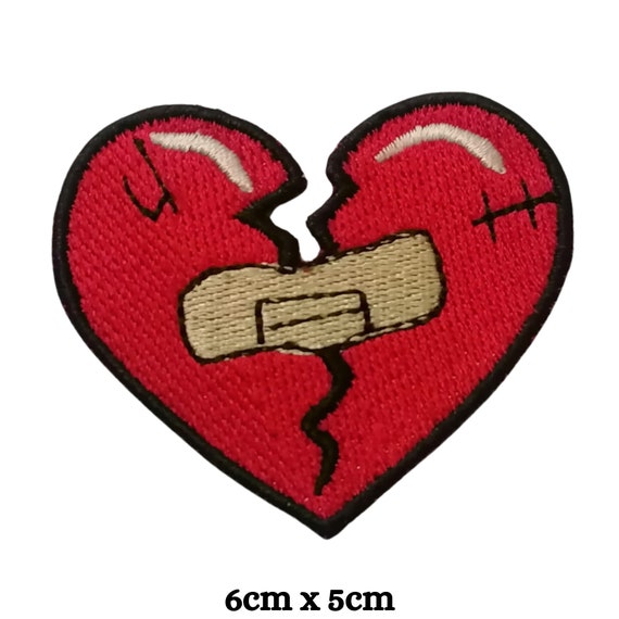 Liebesherz Aufnäher Mit Klett | Süßer Herz Patch | Für Jacken & Rucksäcke