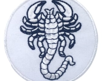 Scorpion Biker Iron On patch Embroidered Sew On Applique badge Clothing Bag Jacket jeans
