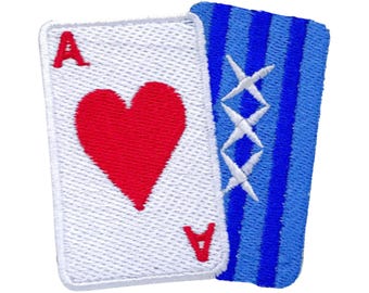 Speelkaarten Opstrijkpatch Naai geborduurde badge Poker Casino Ace Spades
