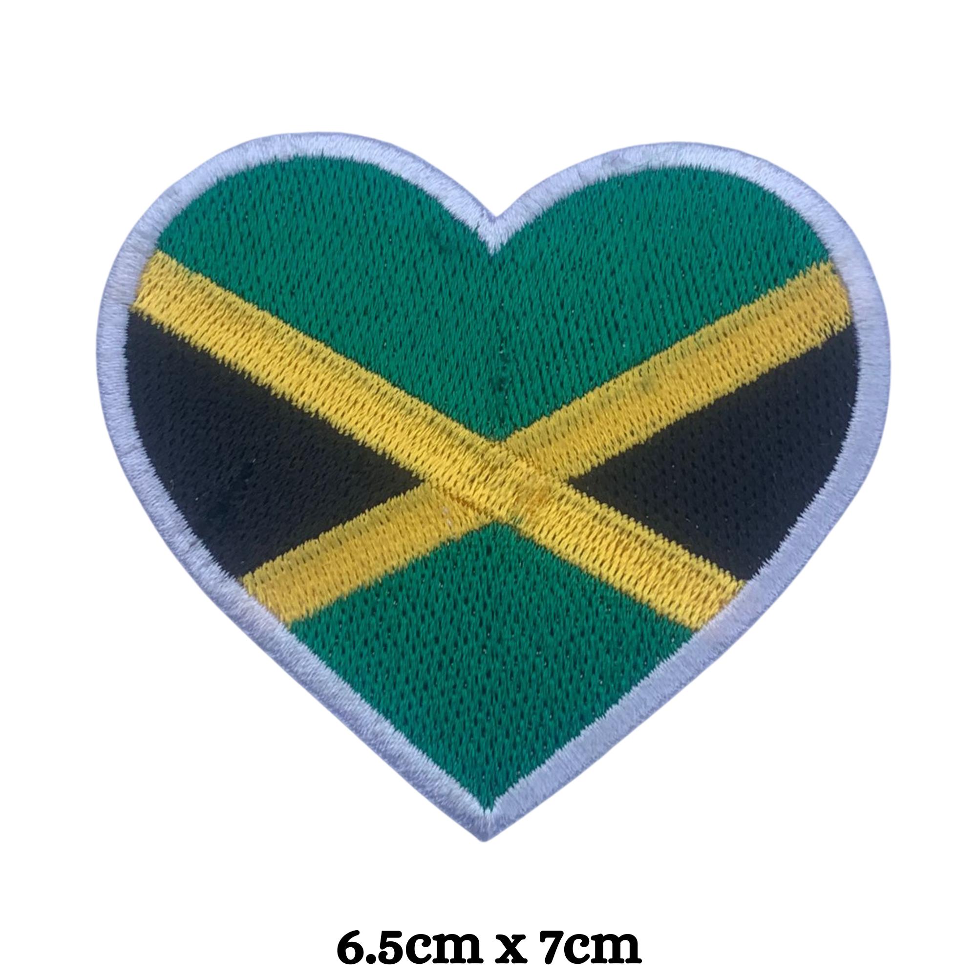 ジャマイカ国旗（様々なサイズ）アイロン接着パッチ、刺繍、縫い付け
