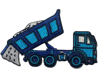 Mud And Sand Construction Loader Truck Iron On patch Embroidered Sew On Applique Badge