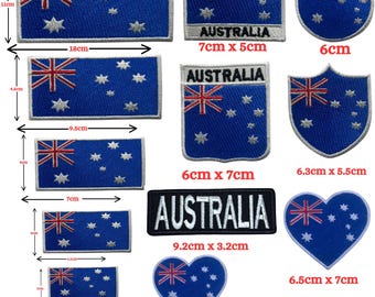 Nationale vlag van Australië Verschillende maten opstrijkbare patch geborduurde appliqué badge