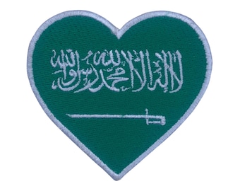 Parche termoadhesivo con la bandera internacional de Arabia Saudita, bordado para coser o planchar.