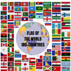 International Country Flags Iron on patch Sew on Embroidered Patch Badge F-N 11 CM X 18 CM