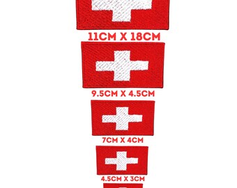 Patch Drapeau Suisse Brodé 9x6cm – À Coudre Ou Repasser Sur Vêtements