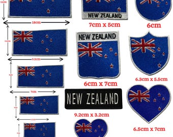 Patch Nieuw-Zeelandse vlag – geborduurde badge appliqué opstrijk- of naaiwerk – vlag Nieuw-Zeeland voor jassen, rugzakken, hoeden