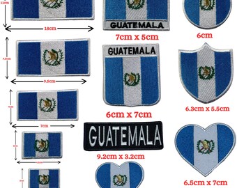 Guatemala Country Flag Patch – Embroidered Applique Badge in Different Sizes