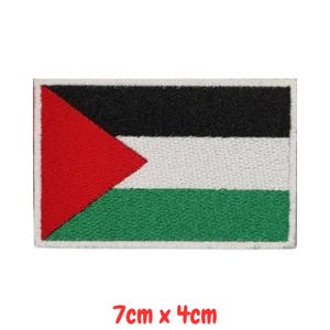 Supporto per bandiera nazionale della Palestina con toppa ricamata e stirabile della Palestina, applicazione gratuita della Palestina.